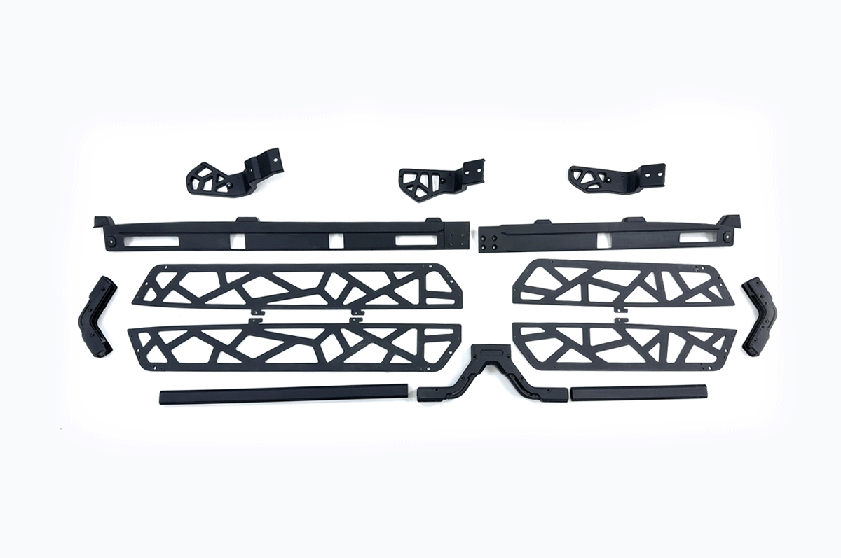 Off-Road Side Steps – Lightweight Hollow Design - PLOMOR Toyota Land Cruiser LC250 (2024-2026) Rugged Side Steps