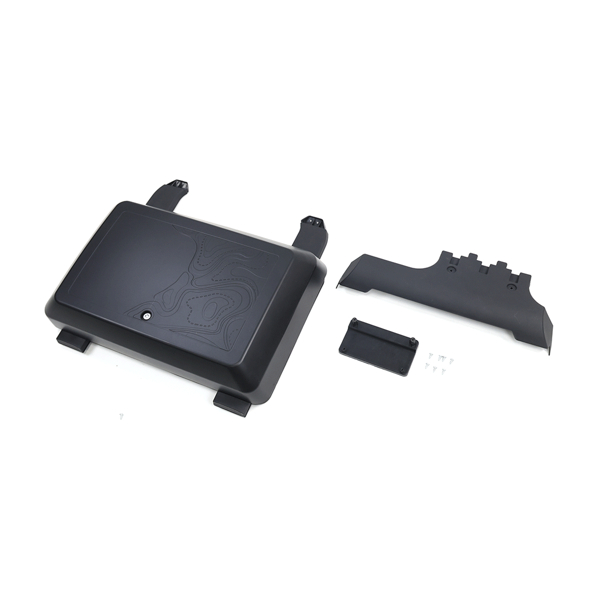 PLOMOR LC250 side storage box anti-theft locking system close-up