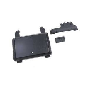 LC250 side storage box open position showing compact storage space