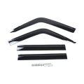 PLOMOR LC250 window visors rain guards gloss black ABS OEM fit front view