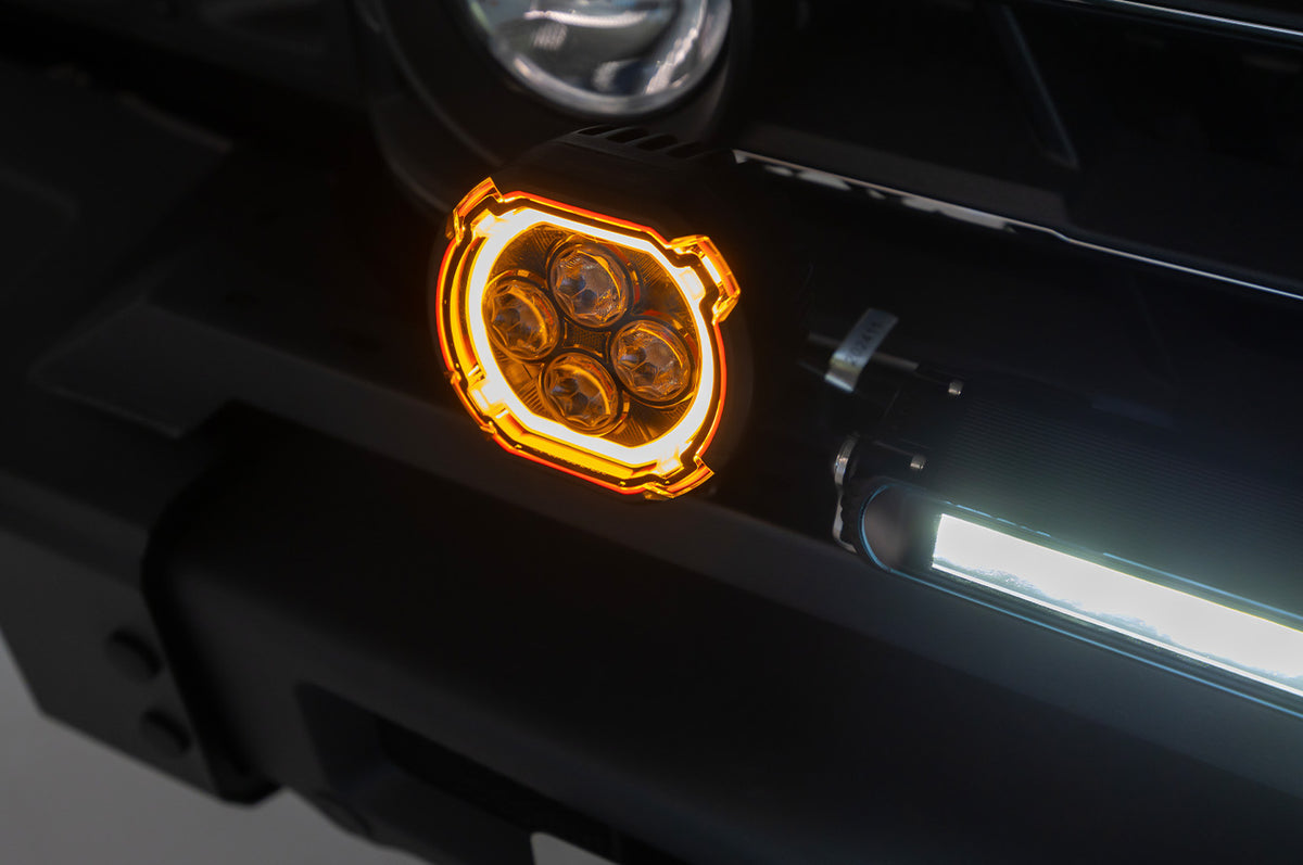 Front bumper LED bar - PLOMOR Square LED Light Pods for Defender & Grenadier – Front Bumper Fit