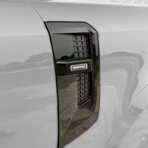 PLOMOR Land Rover Defender LED Side Vents Installed | Gloss Black Finish