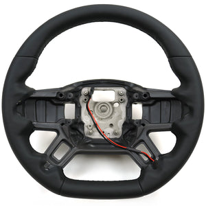 PLOMOR Nappa leather steering wheel grip close up detail