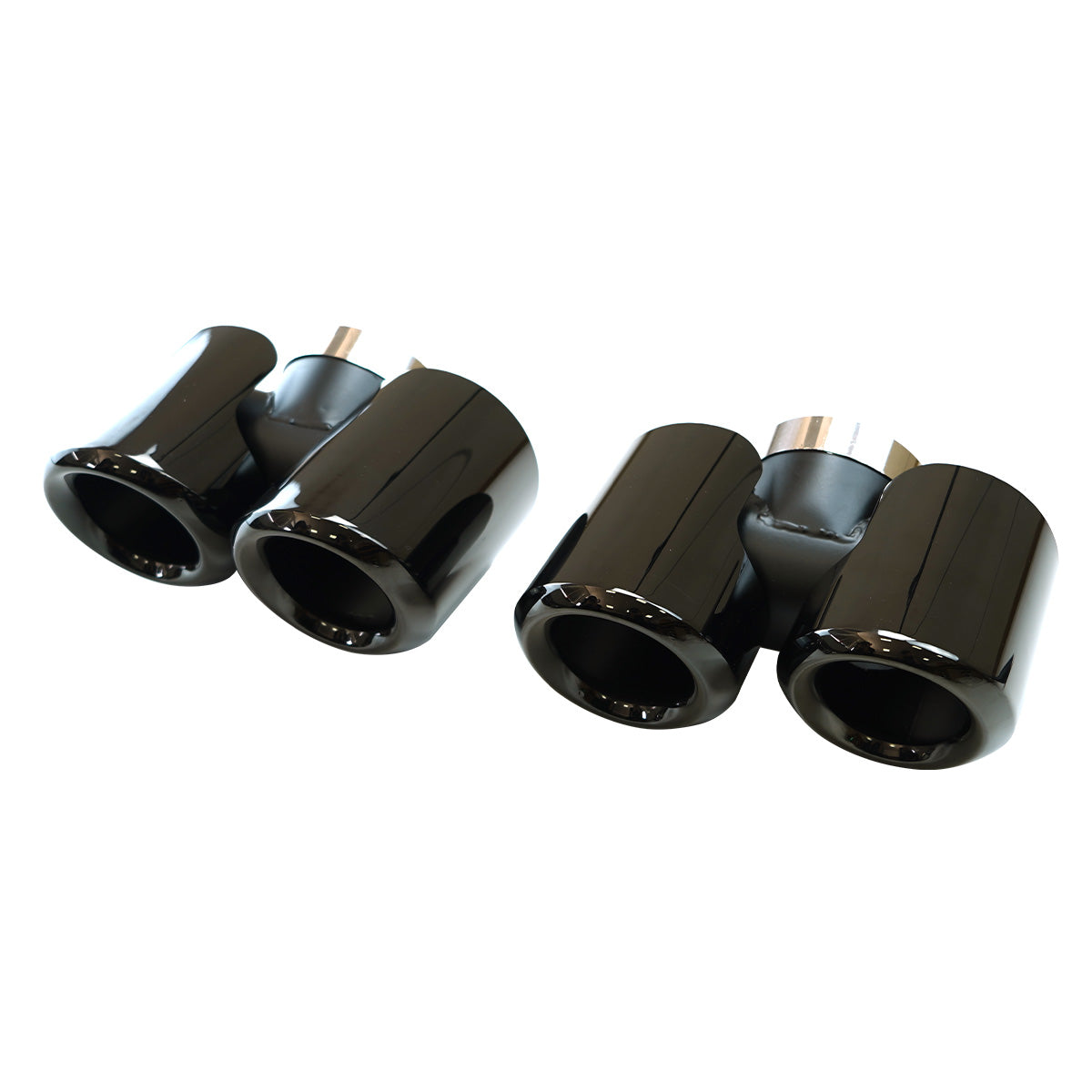 PLOMOR Black Chrome Quad Exhaust Tips for Land Rover Defender 90/110/130