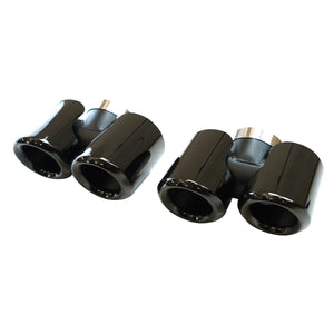 PLOMOR Black Chrome Quad Exhaust Tips for Land Rover Defender 90/110/130