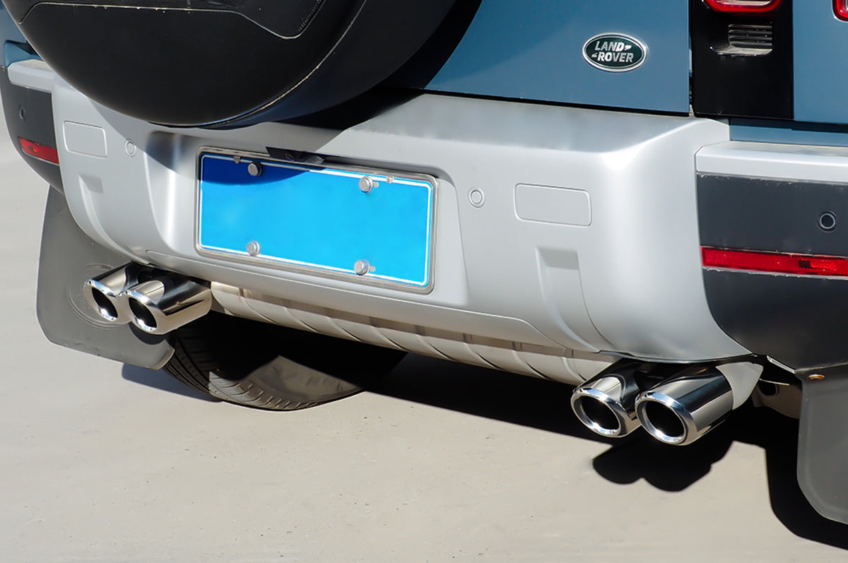 Stylish Finish Options - PLOMOR Quad Exhaust Tips for Land Rover Defender 90 / 110 / 130