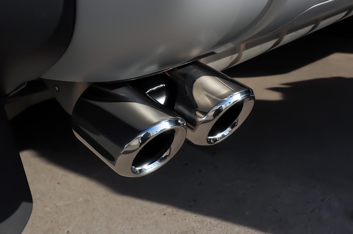 Quad Exhaust Tips – Polished Stainless Steel - PLOMOR Quad Exhaust Tips for Land Rover Defender 90 / 110 / 130