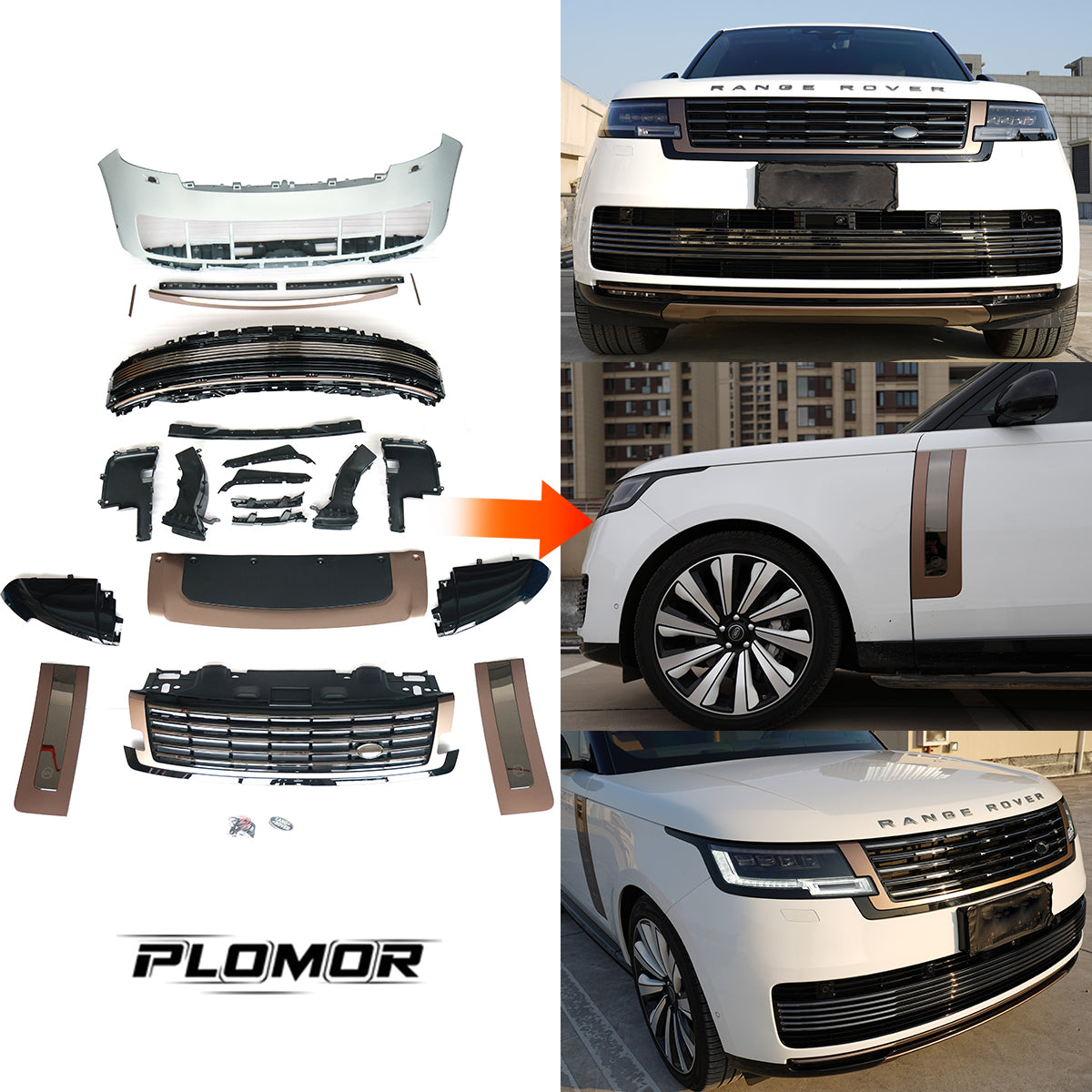 PLOMOR Range Rover L460 SV style front bumper kit