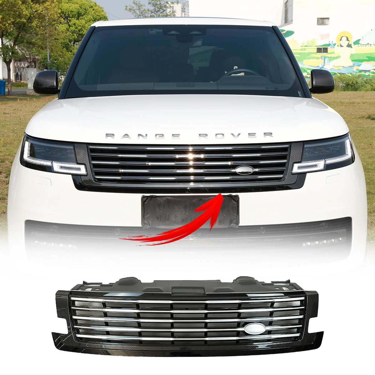 PLOMOR SV style front grille for Range Rover L461 2023+