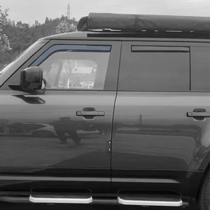 Smoked window visors installed allowing ventilation