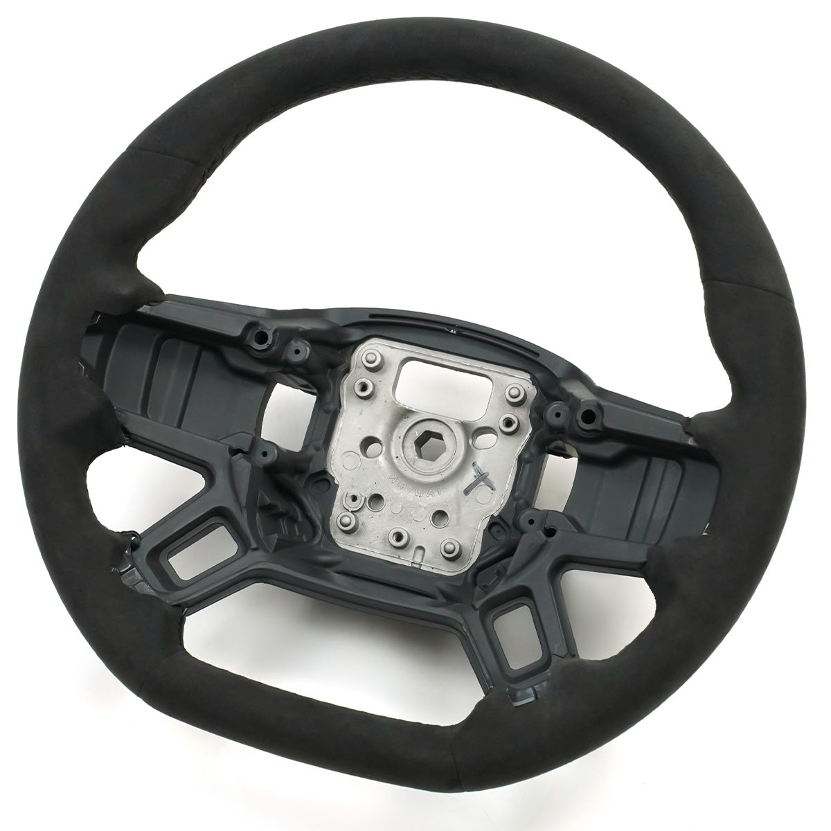PLOMOR steering wheel stitching detail premium finish close up