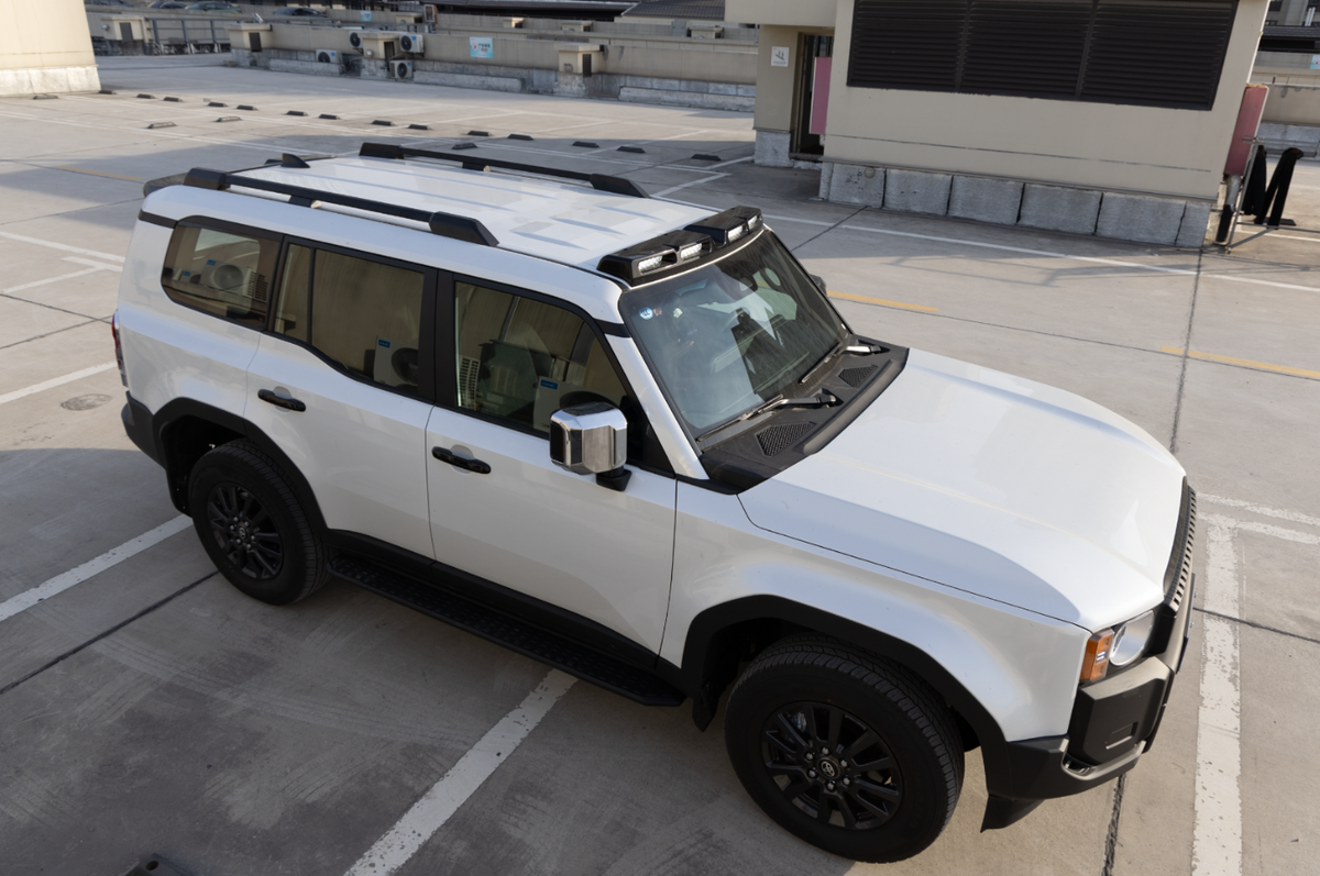 Black ABS four-light roof light for LC250 with bright illumination - LC250 Four-lamp roof lighting cover (high black)