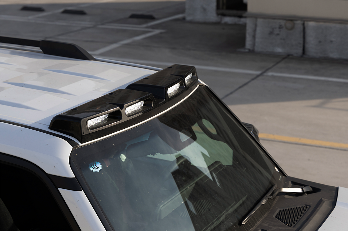 LC250 four-light roof light - black ABS with quick setup - LC250 Four-lamp roof lighting cover (high black)