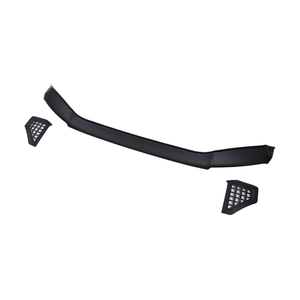 PLOMOR hood deflector bug shield for Toyota LC250, kit laydown with 3M adhesive and hardware
