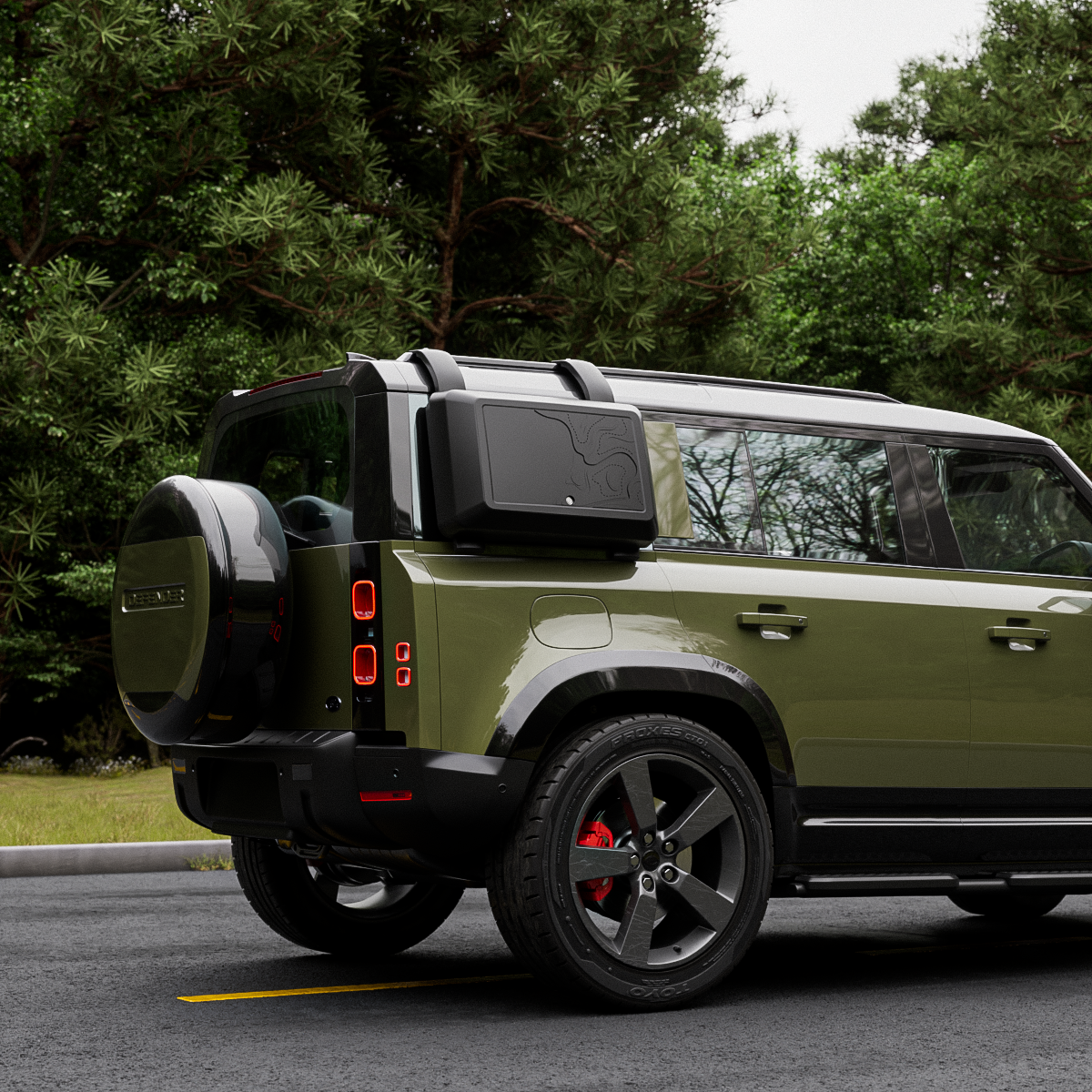 Anti-theft lock system for Land Rover Defender storage box