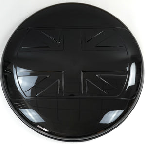 PLOMOR UK Flag ABS Spare Wheel Cover for Defender 110 Side View