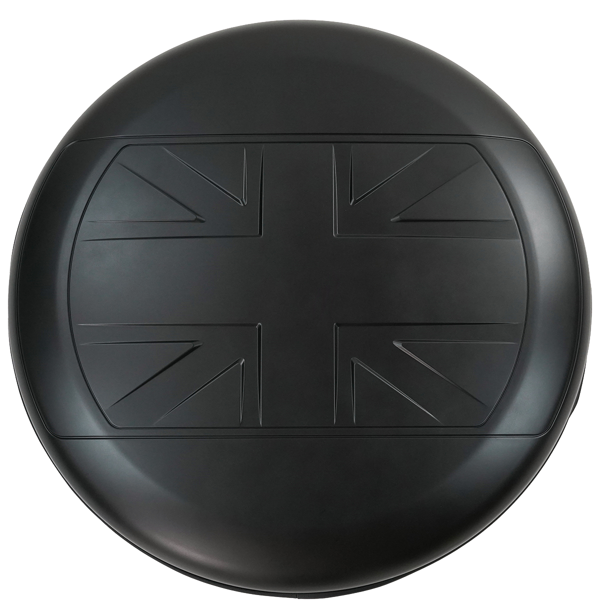 PLOMOR UK Flag ABS Spare Wheel Cover for Defender 90 Side View