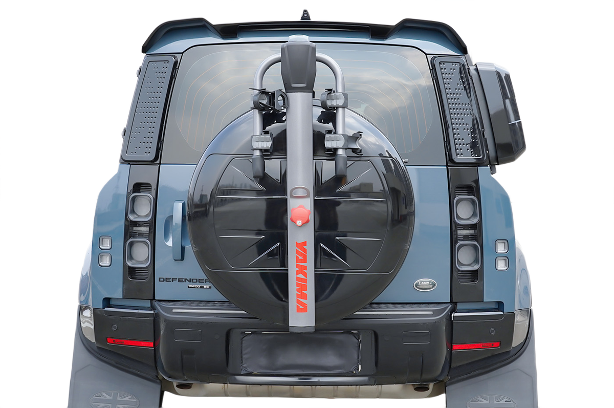 	Available in Glossy Black and Matte Black - PLOMOR UK Flag ABS Spare Wheel Cover for Land Rover Defender 90/110/130 (2020+)