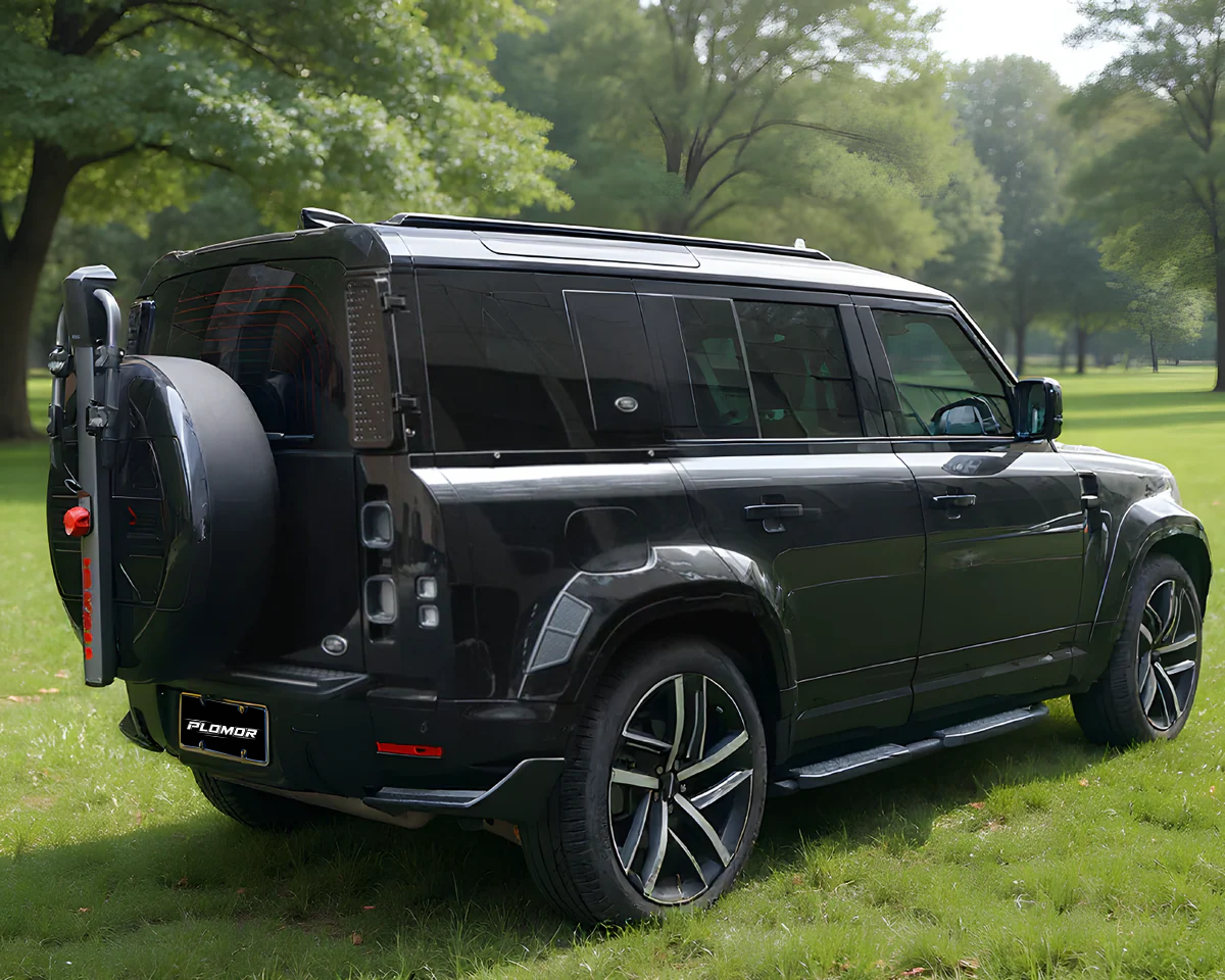 ABS Spare Tire Cover with Union Jack - PLOMOR UK Flag ABS Spare Wheel Cover for Land Rover Defender 90/110/130 (2020+)