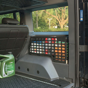plomor INEOS Grenadier trunk side MOLLE organizer installed rear boot storage