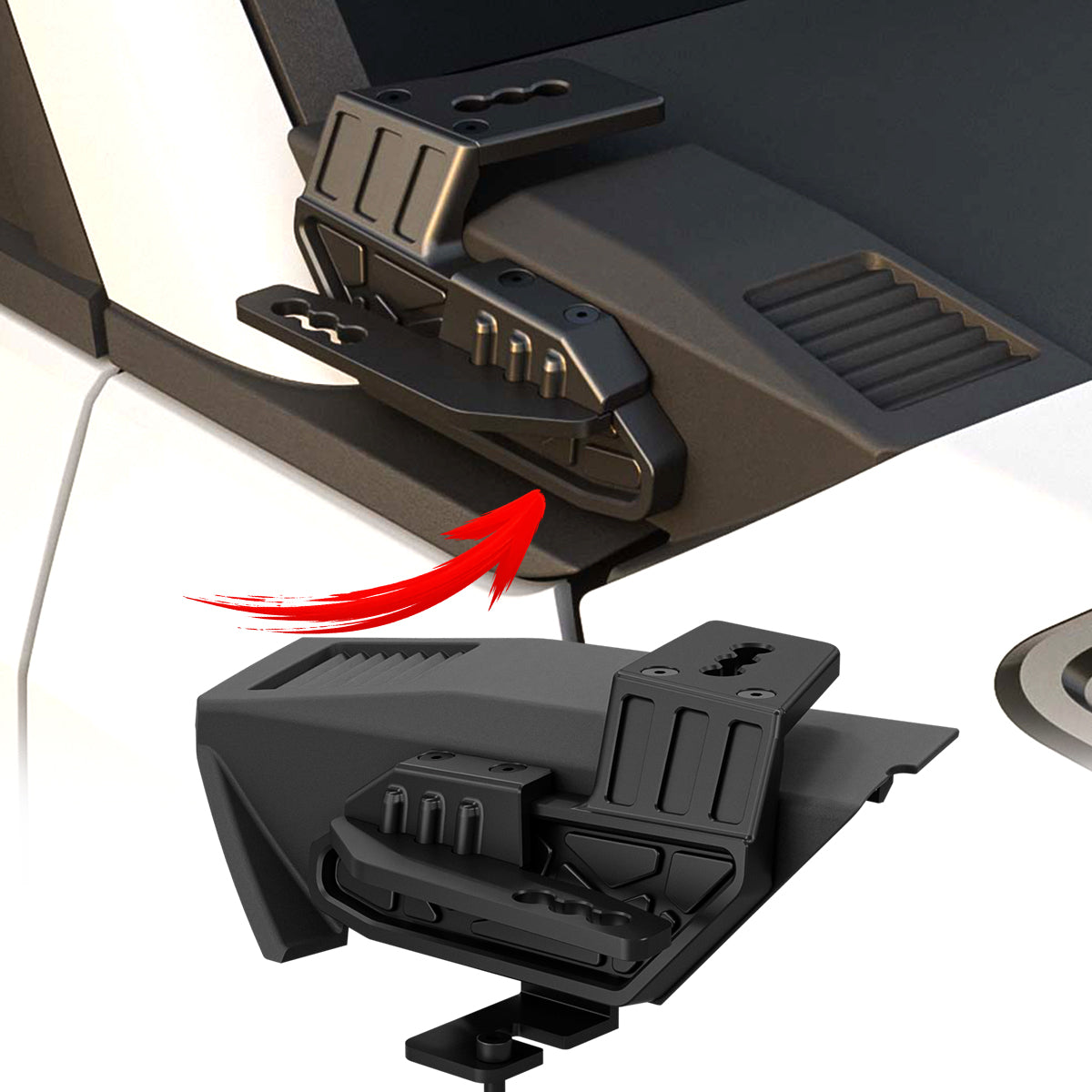 PLOMOR A-Pillar Ditch Light Mount Brackets for Toyota Land Cruiser 250 2024–2027