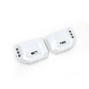 Front bumper view of PLOMOR fog light frame upgrade installed on Toyota Land Cruiser LC250 (Land Cruiser 1958)