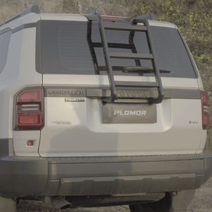 Toyota Land Cruiser LC250 2024+ aluminium rear ladder installed for roof access