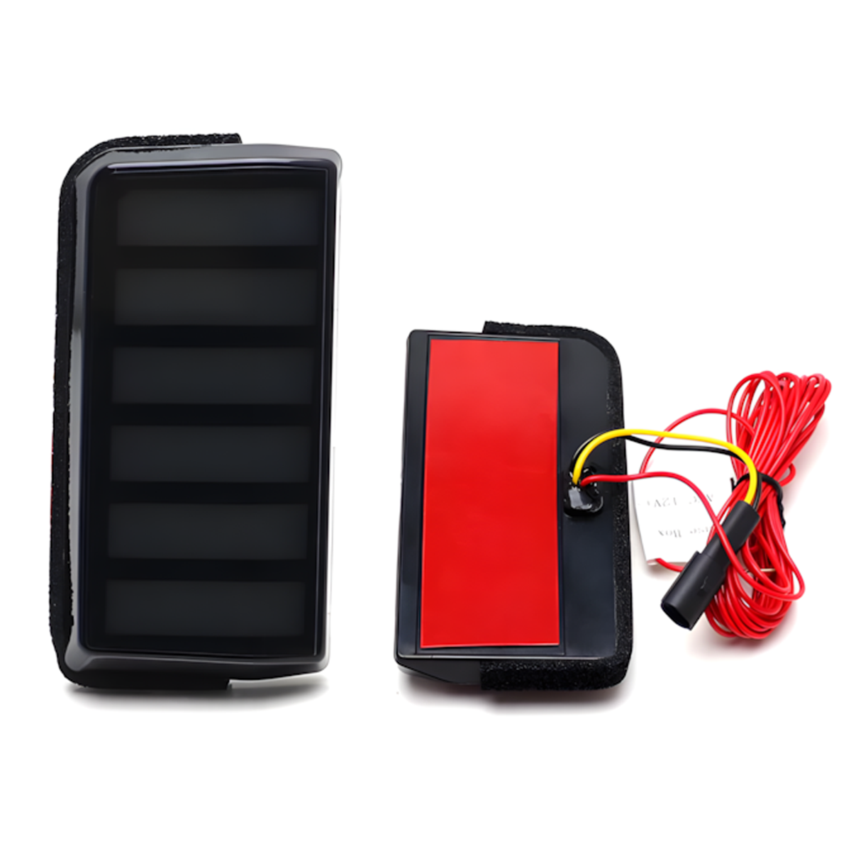 Front and rear view of Toyota Land Cruiser LC250 2024+ LED side mirror turn signal showing direct replacement mounting design