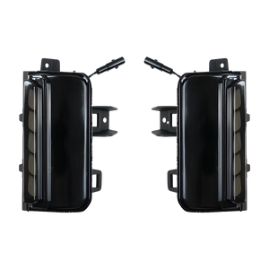 Rear view showing OEM-style mounting and direct replacement design of LC250 2024+ LED side mirror turn signals.