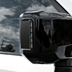 Right side view of Toyota Land Cruiser LC250 2024+ with integrated LED side mirror turn signals