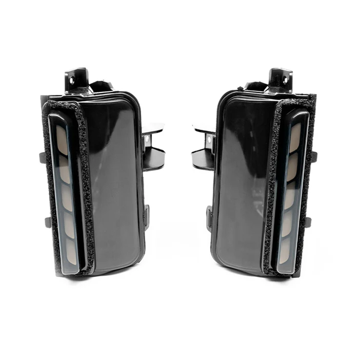 Close-up detail of OEM-style LED side mirror turn signal for Toyota LC250 2024+