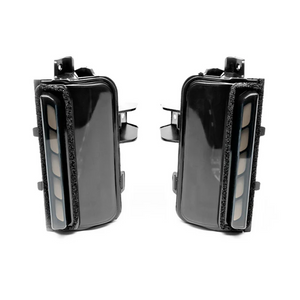 Close-up detail of OEM-style LED side mirror turn signal for Toyota LC250 2024+