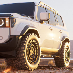 Toyota LC250 wide fender flares for aggressive wheel fitment