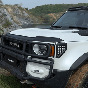 Black PP front bumper lip spoiler upgrade for Toyota Land Cruiser LC250