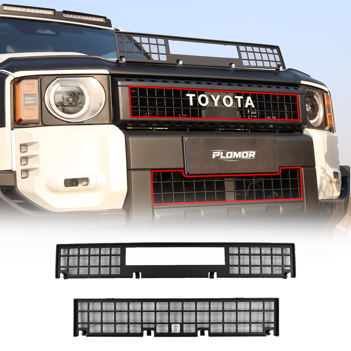 Toyota LC250 Grille Mesh Installed