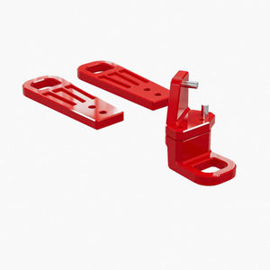 Horizontal rear tow hook for Toyota LC250, optimized recovery angle for safer soft shackle and D-ring attachment.