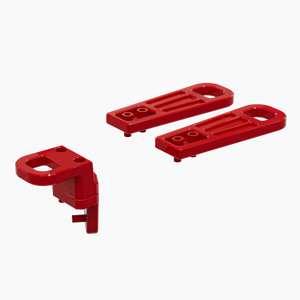 Heavy-duty tow hook kit for Toyota Land Cruiser LC250, CNC billet aluminum construction, front and horizontal rear recovery hooks.