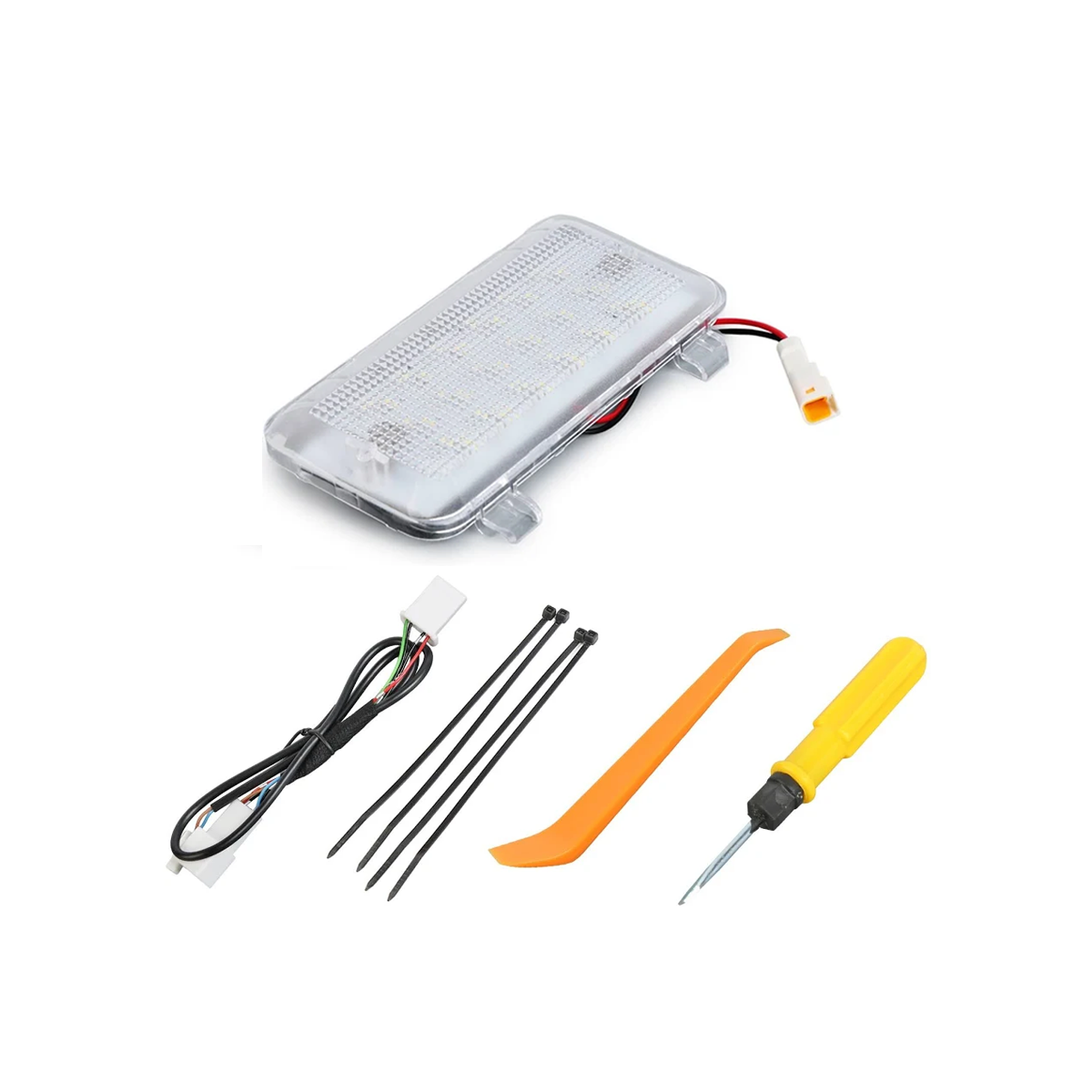 Full-screen touch LED cargo light for LC250 with customizable lighting options and factory-style finish