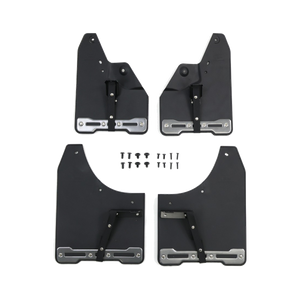 Close-up of durable rubber mud flaps for Toyota LC250 with OEM-style fit