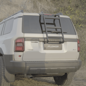 Toyota LC250 off-road rear ladder made from lightweight aluminium alloy