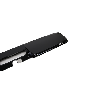 Top view of gloss black ABS rear spoiler for Toyota Land Cruiser LC250, custom fit