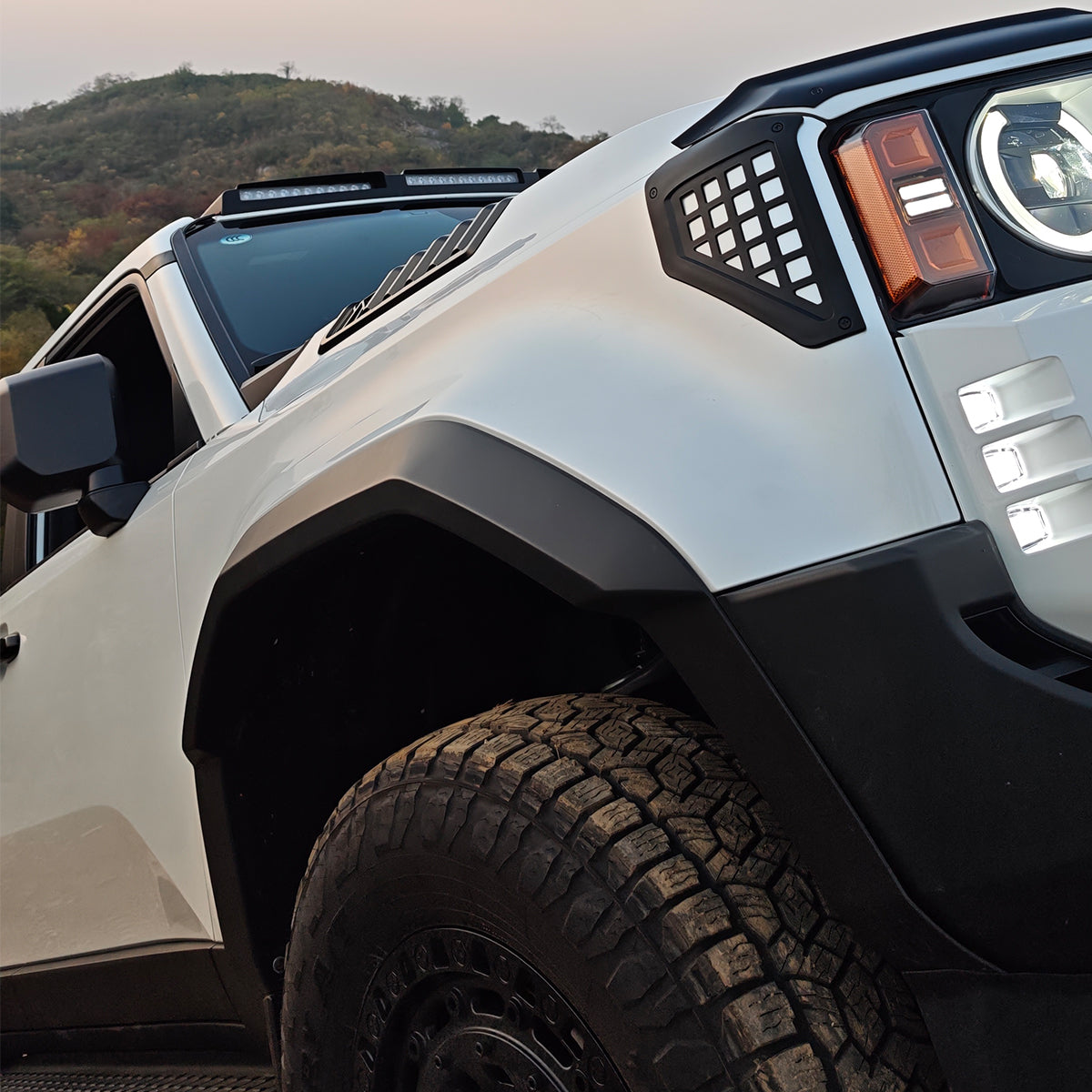 PLOMOR wide fender flares installed on Toyota Land Cruiser 250 side view