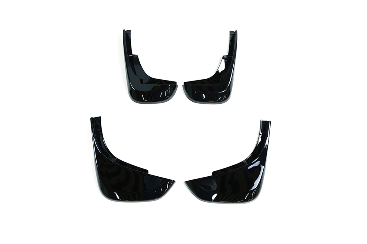 Durable ABS Construction - PLOMOR Defender Mud Flaps 90/110 | Gloss Black ABS Fender Protection Kit